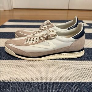 Tretorn Women's Sneakers in Navy, White, and Tan